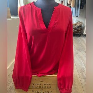 Adrianna Papell Vibrant Red Blouse